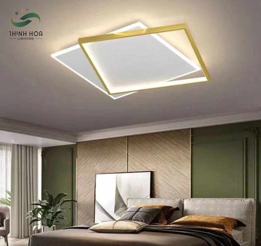 Đèn ốp trần D57 vuông nhỏ