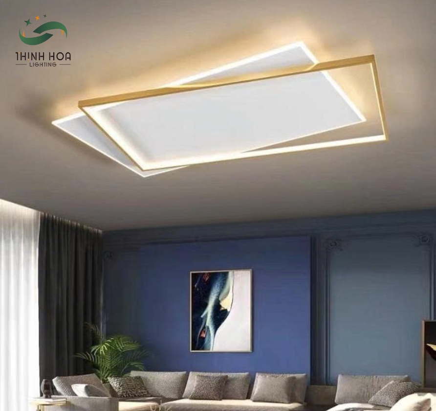 Đèn ốp trần D57 vuông to